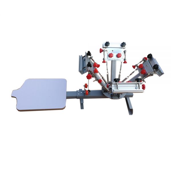 4 color 1 station screen printing machine