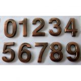 Modern House Plaque Bronze Arc Plating Numbers (Several Sizes Available)