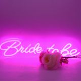 ES Stock, CALCA LED Neon Sign Bride to be ,Integrative Sign Length 6.53X15.63+5.39X11.97 inches (Pink) for Bachelorette Party Wedding Engagement Party Bar Pub Club Wall Hanging Decoration