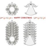 US Stock, CALCA Pack of 300 2.56" X 2.56" Sublimation Metal Christmas Pendants New Years Holiday Party Gifts Christmas Tree Decorations Hanging Ornaments (Local Pick-Up)